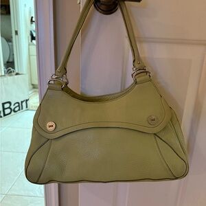 Cole Haan Pistachio Green Leather Shoulder Bag